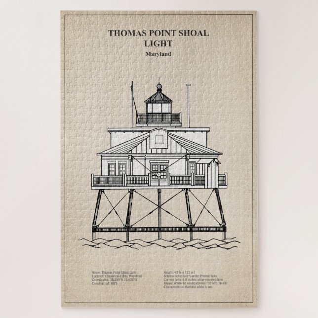 Puzzle Phare de Thomas Point Shoal - Maryland - SBD (Vertical)