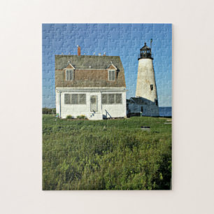 Puzzle Phare en bois d'île, casse-tête du Maine