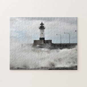 Puzzle Phare et vagues Duluth Minnesota