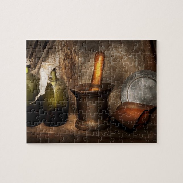 Puzzle Pharmacie - pilon - remèdes domestiques (Horizontal)