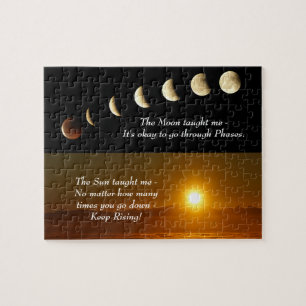 Puzzle Phases de la lune Sunrise Citation inspirante