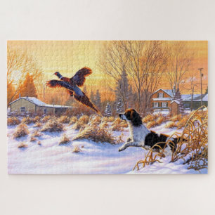 Puzzle Pheasant Encouragé À Prendre Le Vol