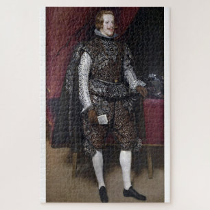 Puzzle Philippe IV en brun et argent par Diego Velázquez