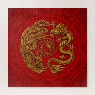 Puzzle Phoenix and Dragon with bagua #4