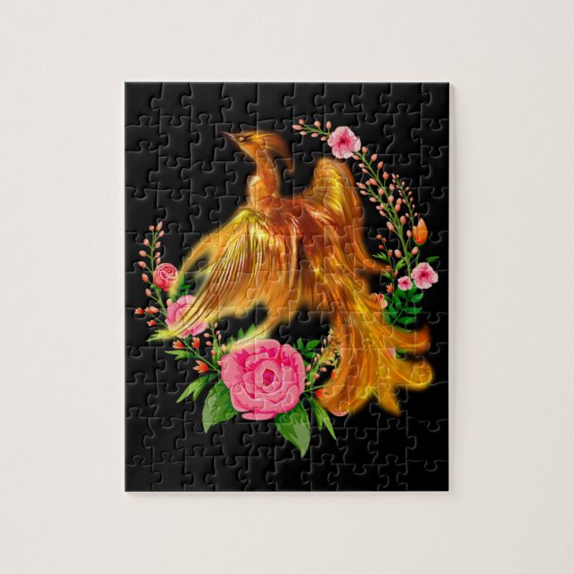 Puzzle Phoenix Floral Se Lève De L'Imaginaire Des Cendres (Vertical)