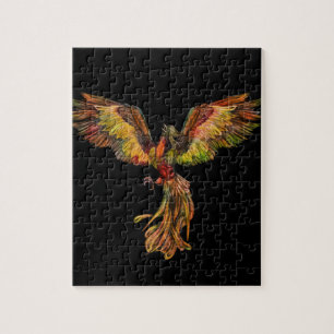 Puzzle Phoenix se levant - sur le noir