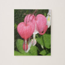 Puzzle photo au coeur saignant floral avec boîte c