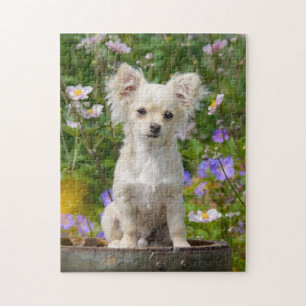Puzzle Photo aux cheveux longs mignonne de chiot de chien