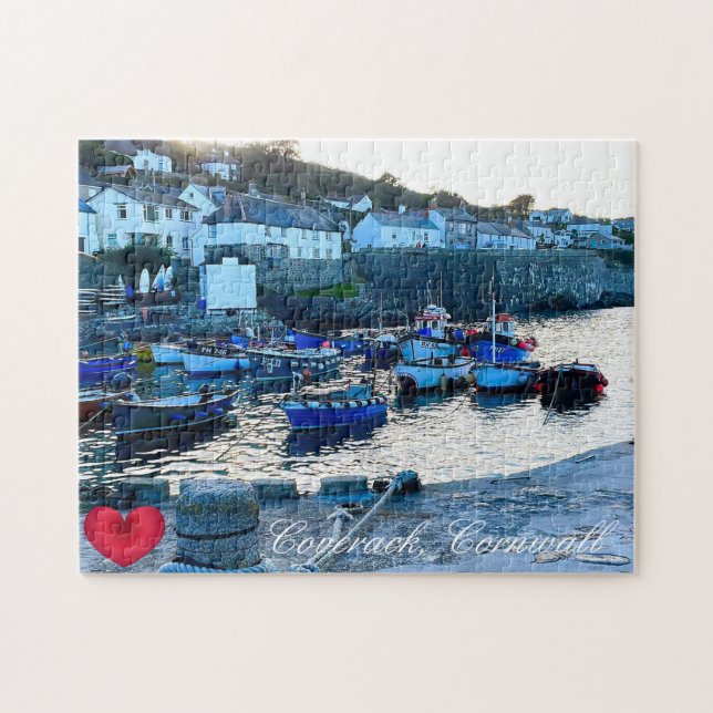 Puzzle Photo Coeur Personnalisé Couverture Port Dusk Corn (Horizontal)