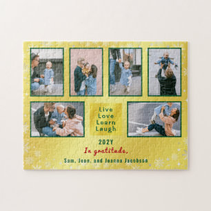 Puzzle Photo Collage 6 Img Live Love Learn Lauder Golden