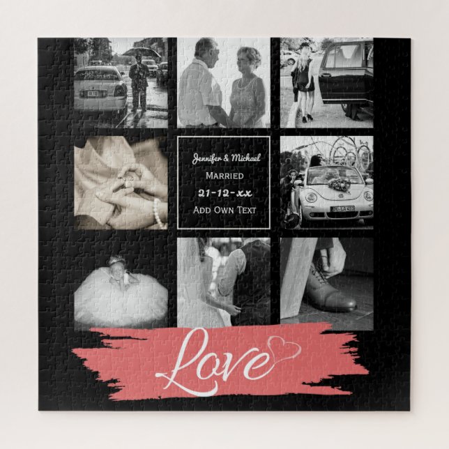 Puzzle PHOTO COLLAGE Mariage Vow Renouvellement Anniversa (Vertical)