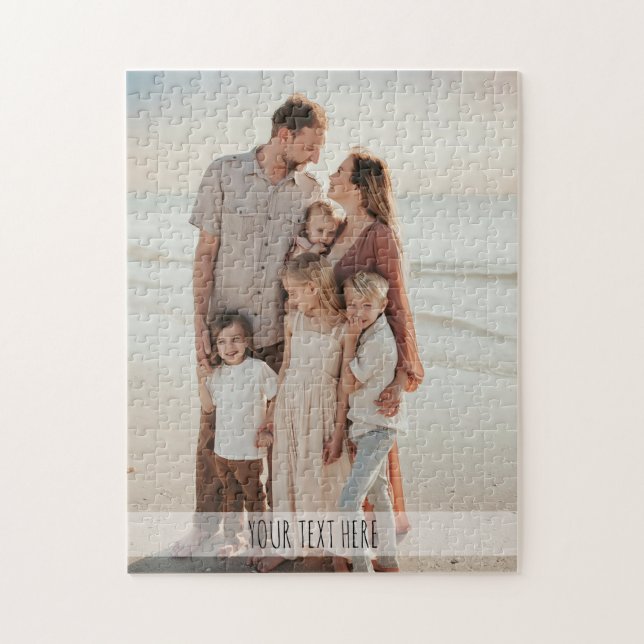 Puzzle Photo Cup personnalisée Image texte personnalisé (Vertical)