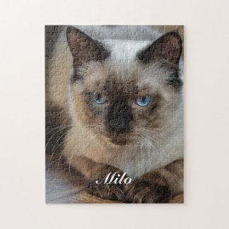 Puzzle Photo de chat Ragdoll personnalisé avec nom