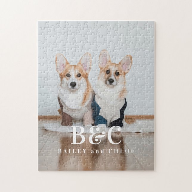 Puzzle Photo de chien animal de compagnie personnalisée a (Vertical)