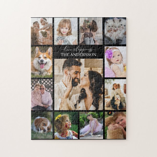 Puzzle Photo de famille moderne Collage 13 Photo et perso (Vertical)