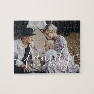 Puzzle Photo de famille personnalisée avec nom personnali
