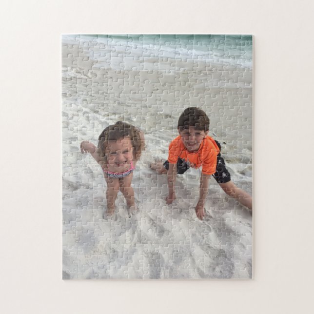 Puzzle Photo de famille personnalisée pour enfants (Vertical)