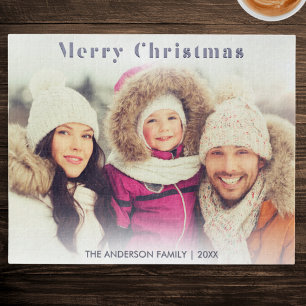 Puzzle Photo de famille Vacances d'hiver Moderne Joyeux N