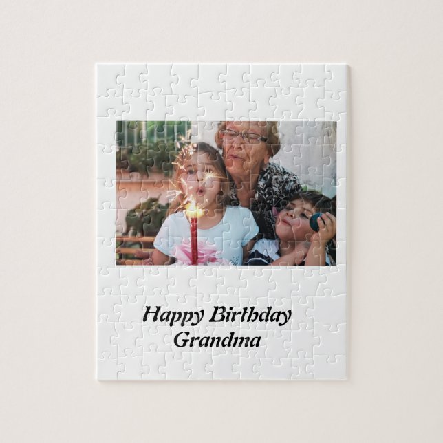 Puzzle Photo de grand-mère d'anniversaire sur mesure (Vertical)