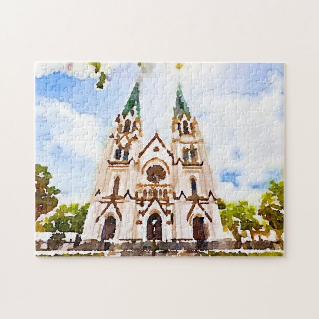 Puzzle photo de la cathédrale de Savannah (Horizontal)