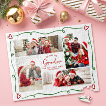 Photo de Noël Rouge Vert Amour Toi Mamie Doodles