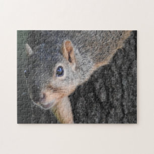 Puzzle Photo drôle de visage d'écureuil en gros plan
