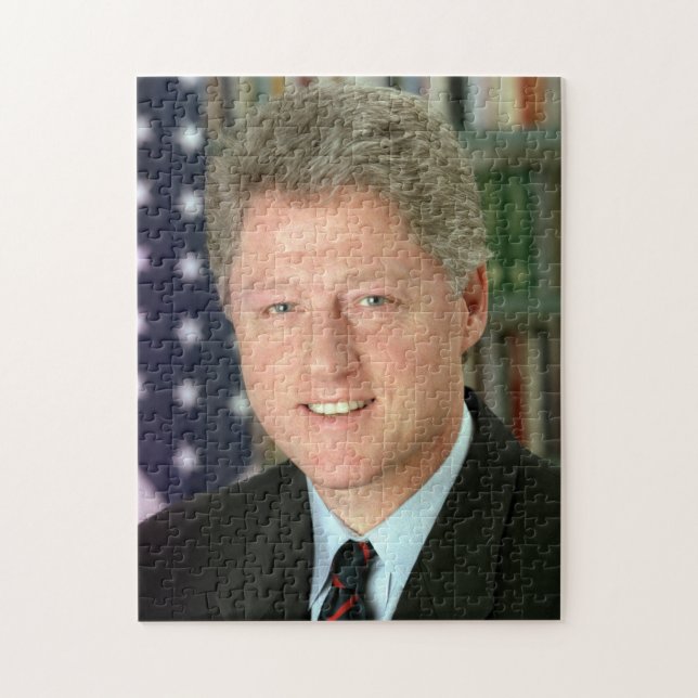 Puzzle Photo du président Bill Clinton à la Maison Blanch (Vertical)