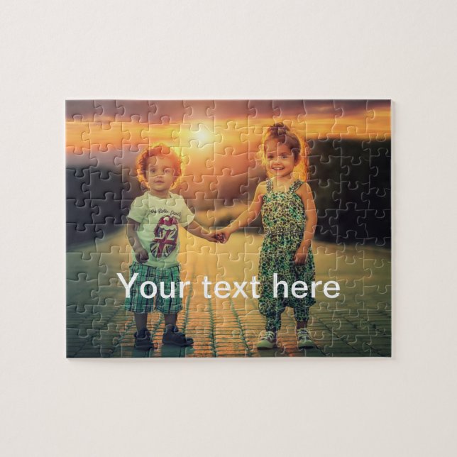 Puzzle Photo et texte faits sur commande (Horizontal)