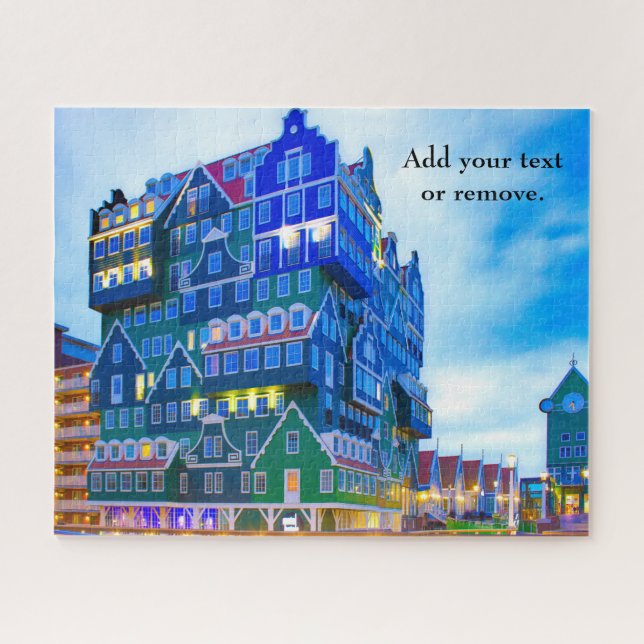 Puzzle Photo : maisons de canaux hollandaises Amsterdam,  (Horizontal)