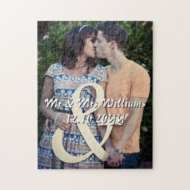 Puzzle Photo Mariage Fiançailles Couple, Cadeau personnal (Vertical)