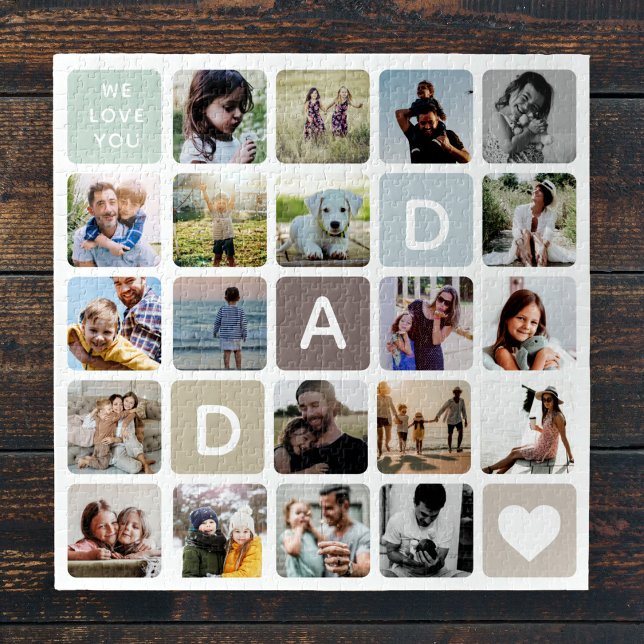 Puzzle Photo Papa moderne Collage Fête des pères Amour de (Créateur téléchargé)