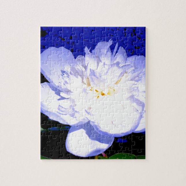 Puzzle Photo Peony blanc et violet (Vertical)