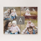 Puzzle photo personnalisé initial de collage