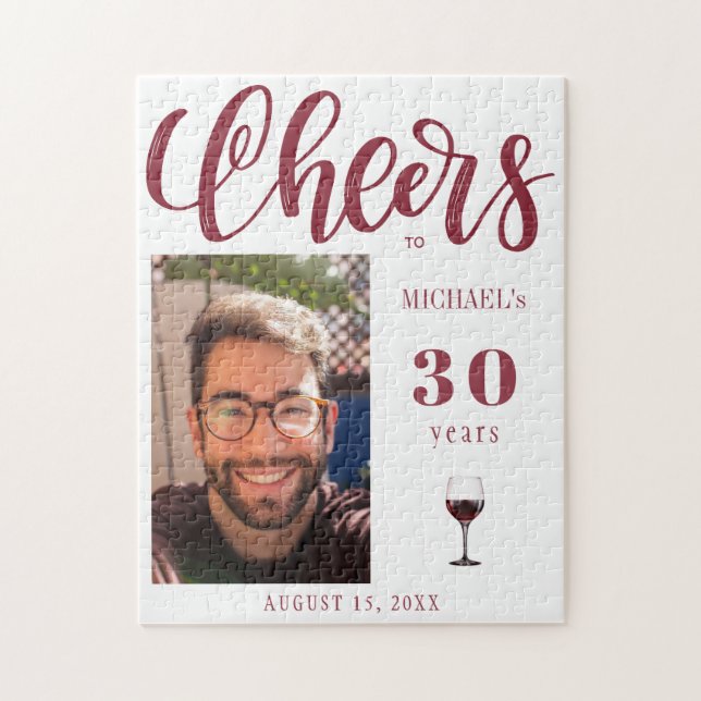 Puzzle Photo personnalisée Cheers à 30 ans gardien d'anni (Vertical)