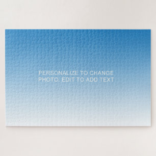 Puzzle Photo personnalisée en bleu sur image Ajouter du t