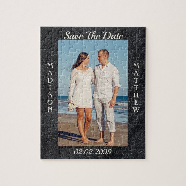 Puzzle Photo Personnalisée Enregistrer La Date Jigsaw Puz (Vertical)