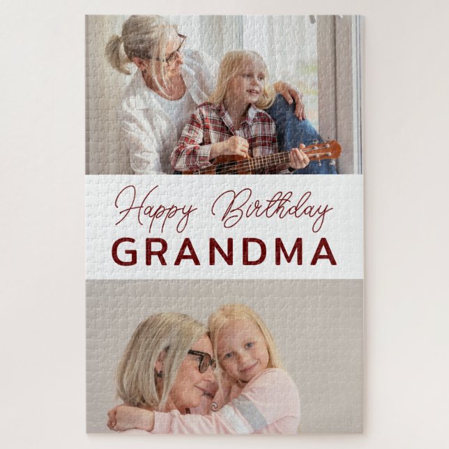 Puzzle Photo personnalisée Grand-mère Anniversaire (Vertical)