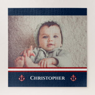 Puzzle Photo Personnalisée Marine Marine Bleu Rouge Blanc