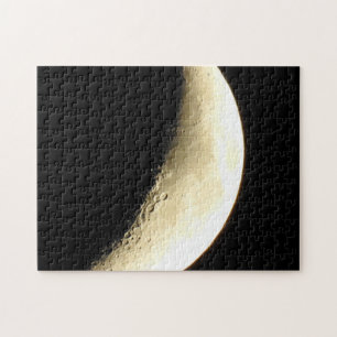 Puzzle Photographie de gros plan des cratères de la Lune
