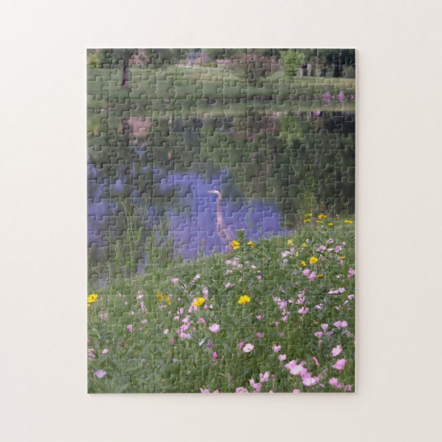 Puzzle Photographie de la nature du Grand Héron Bleu (Vertical)