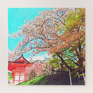 Puzzle Photographie de voyage de Kyoto Japan Cherry Bloss