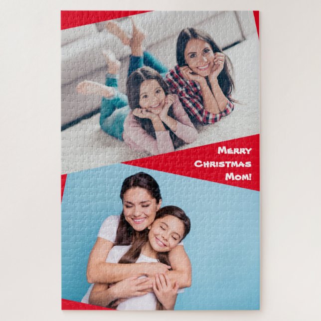 Puzzle Photos personnalisées pour Noël maternel (Vertical)