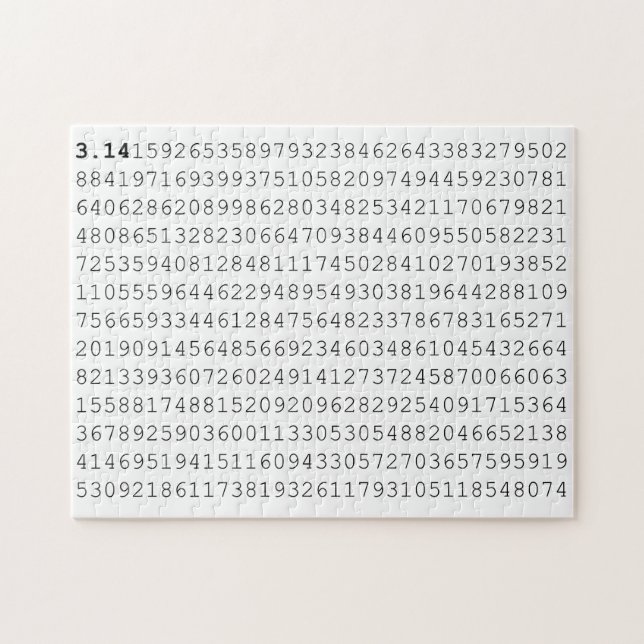Puzzle Pi célèbrent le jour de 3,14 pi (Horizontal)