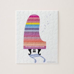 Puzzle Piano à queue coloré