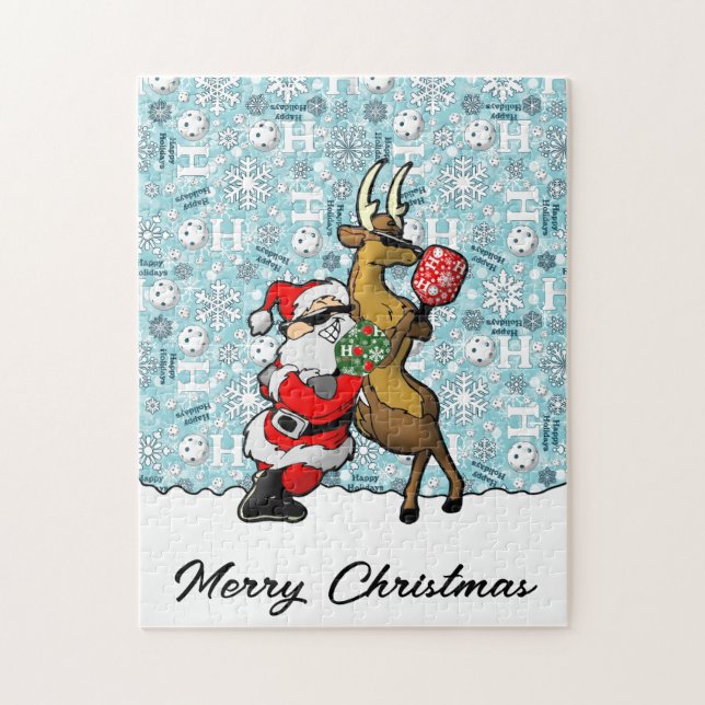 Puzzle Pickleball Partners Père Noël & Reindeer Sleightin (Vertical)