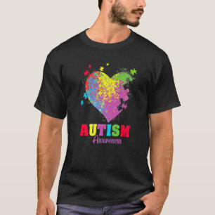 Puzzle Piece Autism Heart World Awareness Day Supp T-Shirt