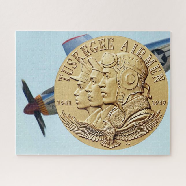 PUZZLE PIÈCE DE MONNAIE D'AVIATEURS DE TUSKEGEE (Horizontal)