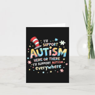 Puzzle Piece I'll Support Autism Awareness Everywh Card