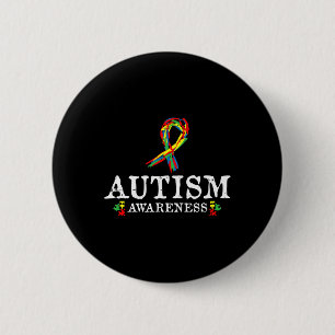 Puzzle Piece Ribbon Autism Awareness Gifts For Adu 2 Inch Round Button