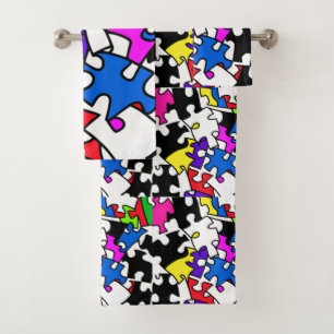 Puzzle Pieces Bath Towel Set